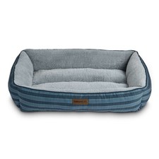Vibrant Life Plush Lounger Cozy Dog Bed for Large Breeds, Blue, Extra Large