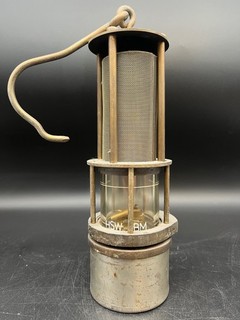 Original HSW BM Grubenlampe Wetterlampe Bergbau Elektrometal Polen LB1A