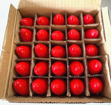 25-PK C9 RED Light Bulb Ceramic Opaque Traditional Christmas NEW 1630-03