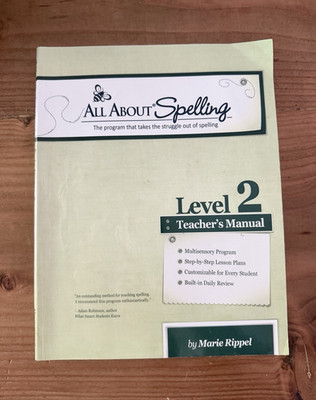 All About Spelling Level 2 Teacher's Manual Teacher's Edition Marie Rippel 2015