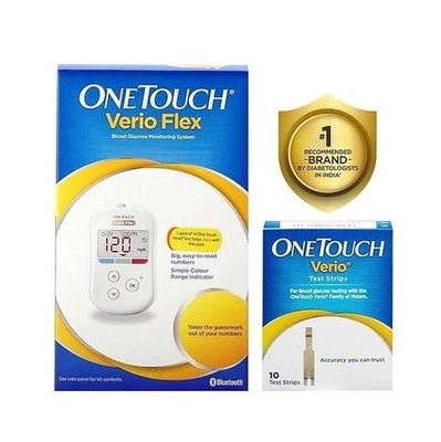OneTouch Verio Flex Messgerät Blutzuckermesssystem gratis 10 Teststreifen