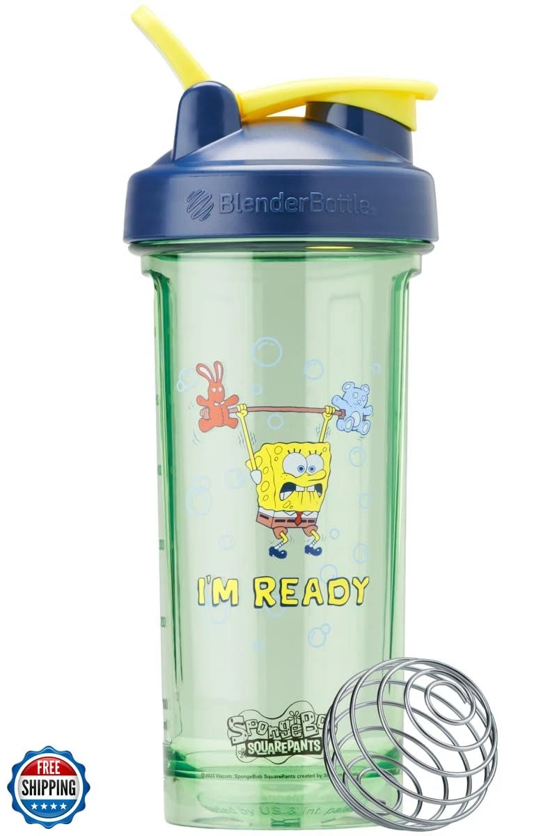 BlenderBottle Spongebob Shaker Bottle Pro Series Perfect for Protein Shakes a
Opens in a new window