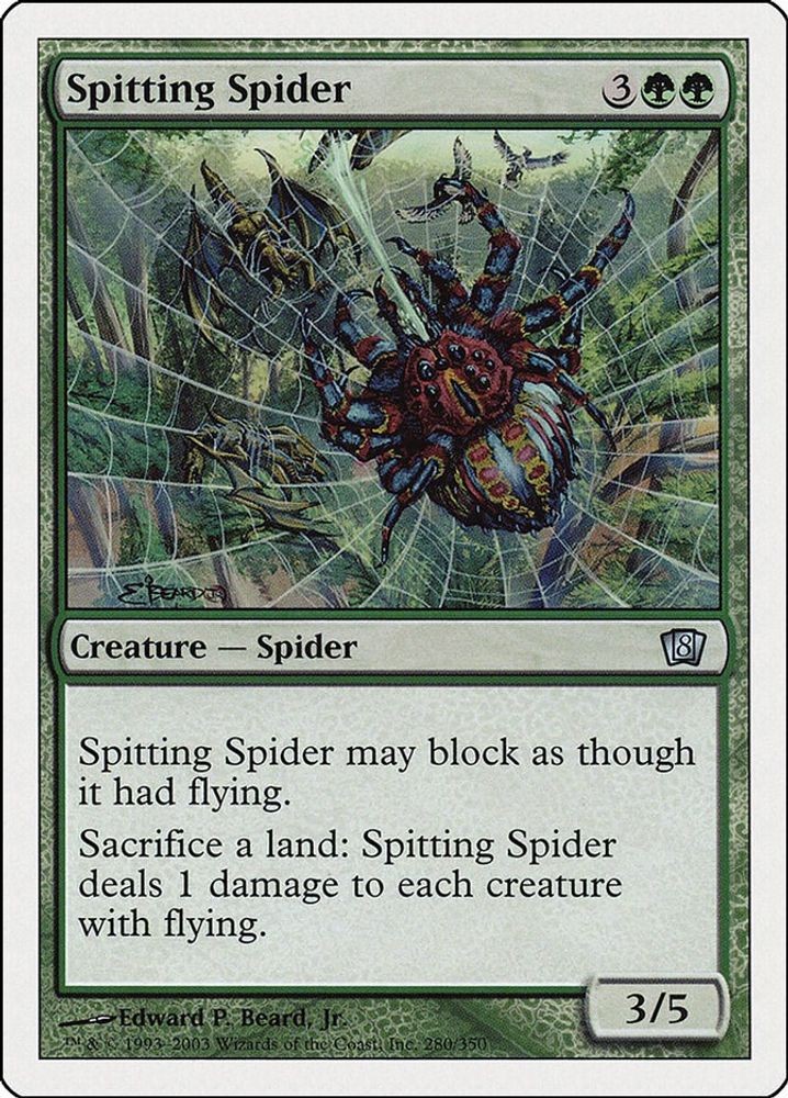 Spitting Spider #280 8th Edition Near Mint Magic The Gathering