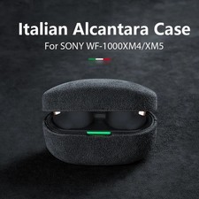 Italy Real Alcantara Case For SONY WF-1000XM4 WF-1000XM5 Leather Earphone Cover