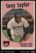 1959 Topps #62 Tony Taylor Cubs 1.5 - FAIR