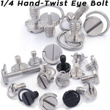 1/4 Stainless Thumb Screw Fold-Flat D-Ring Camera QR Plate Mounting Bolt Screws
