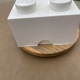 Lego Storage Brick Cube White Stackable 4 Stud Box Container 2017