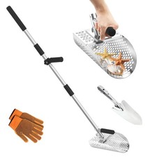 HeavyDuty Stainless Steel Sand Scoop Sifter 45 Inch Long Handle Metal Detecting