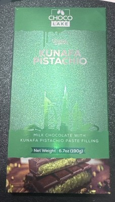 Choco Lake Premium Dubai Style Milk Chocolate Kunafa Pistachio Bar 190g (6.7oz)