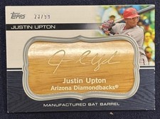 2010 Topps Update Baseball Justin Upton Manufactured Bat Barrels #MBB-5 /99