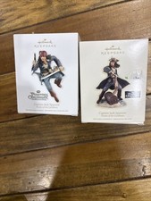 2 Hallmark Keepsake Johnny Depp In Pirates of the Caribbean Ornaments