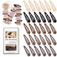 30 Pcs Hair Barrettes for Women- Snap Hair Clips Matel Haircips with Clips Or...
