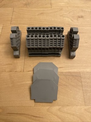 Morsettitalia  43409 Terminal Block Euro 4 Qty 10 With 3 End Plates & 2 Stops