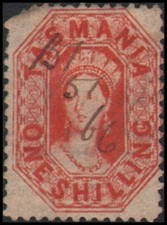 Tasmania #34c Used perf 12.5