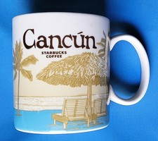 Tazza caffè CANCUN Starbucks 2012 serie Global Icons 16 oz tazza da collezione
