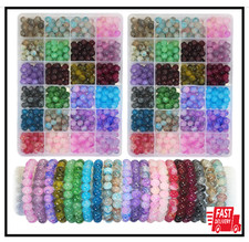 1200PCS 8mm Glass Beads Bracelet Making Kit, 24 Colors Crystal Beads for Jew...