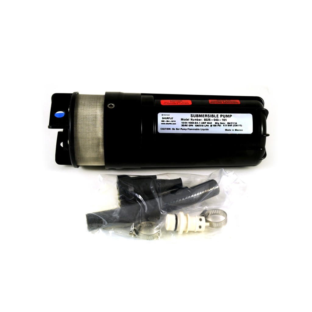 SHURFLO Bomba solar sumergible 9325 12/24V 70m altura 30m inmersión