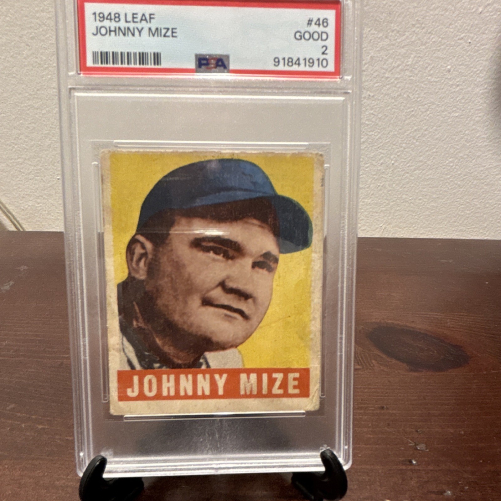 1948 Leaf Johnny Mize #46 PSA 2 New York Giants Baseball