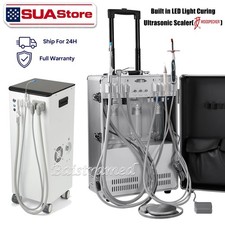 Portable Dental Delivery Unit with Air Compressor 4Holes /Dental Suction System
