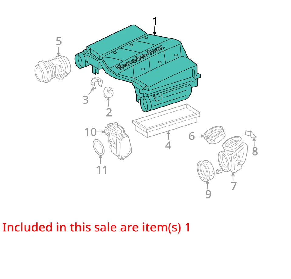 2003-2005 Mercedes-benz C230 tubo de mangueira de duto de admissão limpador de ar COEV2 - Imagem 3 de 4