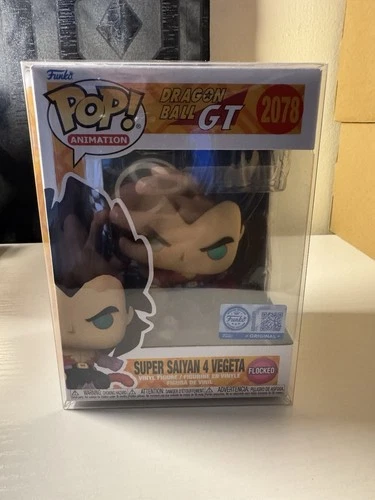 Funko Pop Dragon Ball GT 2078 Super Saiyan 4 Vegeta Flocked Exclusive +Protector