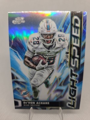 2025 Topps Cosmic Chrome Devon Achane Light Speed Refractor LS-17 Miami Dolphins
