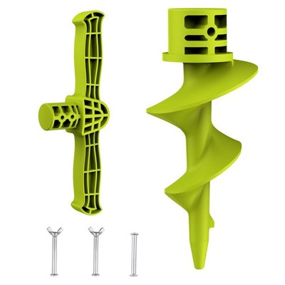 sailpref Dock Auger Kit, PA66+30% GF Handle and for PVC 1pack, Green