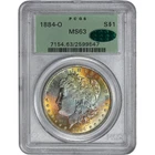 1884-O PCGS CAC MS63 MORGAN DOLLAR OUSTANDING OBVERSE COLOR OGH