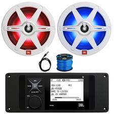 JBL R3500 Sound System Receiver w/Adapter Plate, 2x 8" 450W Speakers w/Grilles