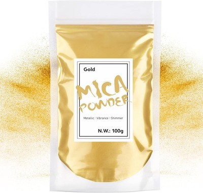 Epoxidharz Farbe 100g, Gold Mica Pulver Natur Metallic Epoxidharz Pigment für 