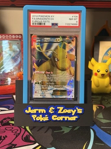 2014 POKEMON XY FURIOUS FISTS #108 FULL ART DRAGONITE EX PSA 8 CARD RARE