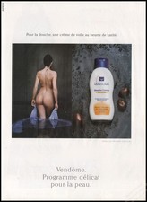 Pubblicità stampa rivista cura corpo nudo donna moda gambe lunghe 2003-CC