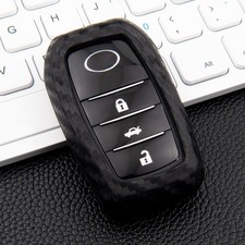 Silicone Carbon Fiber Car Smart Key Fob Case Cover For Toyota Tundra Venza Hilux Silicone Carbon Fiber Car Smart Key Fob Case Cover For Toyota Tundra Venza Hilux