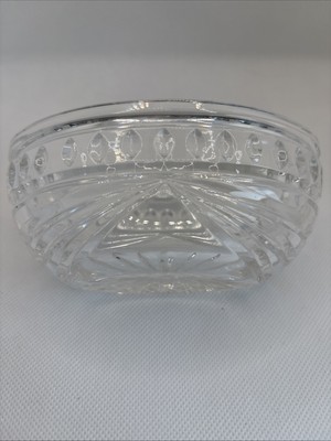 Waterford Crystal Dolman Overture Oval Open Sugar Bowl 5'' Signed Retired 