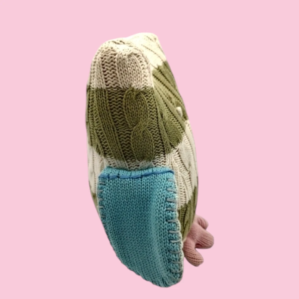 Pottery Barn Niños PBK Juguete de Peluche Búho Pesado Cable Tejido Peluche Almohada Tope de Puerta Foto 3 de 4