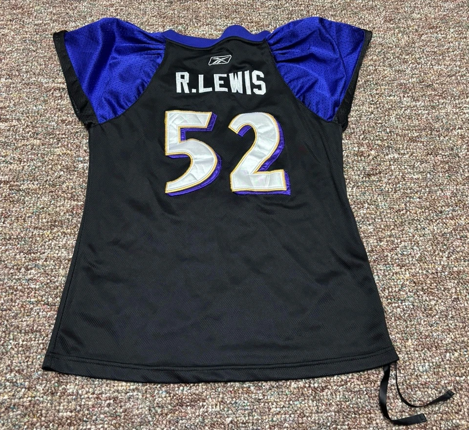 Baltimore Ravens Reebok Moda Camiseta Ray Lewis Mujer’s Mediana NFL Fútbol Foto 2 de 4
