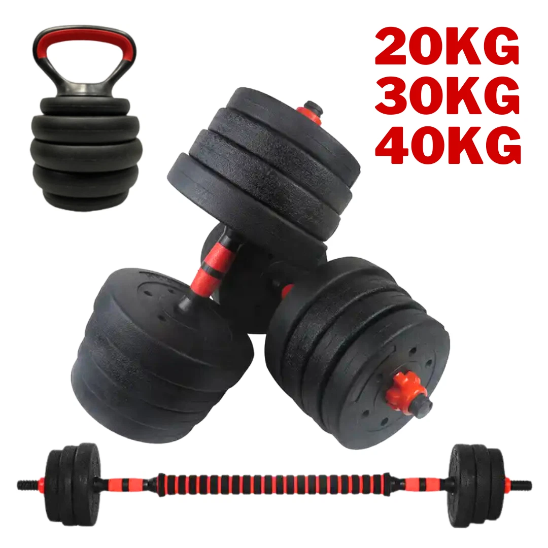 Exersci Adjustable Dumbbell Barbell Weights Set 20-40kg with Kettlebell Option
Opens in a new window