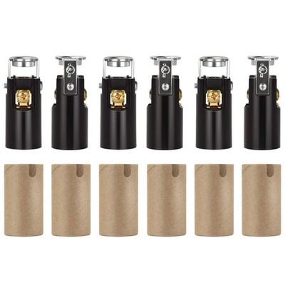 DiCUNO E12 LED Light Bulb Socket, Candelabra Base Socket 6 Pack, Black