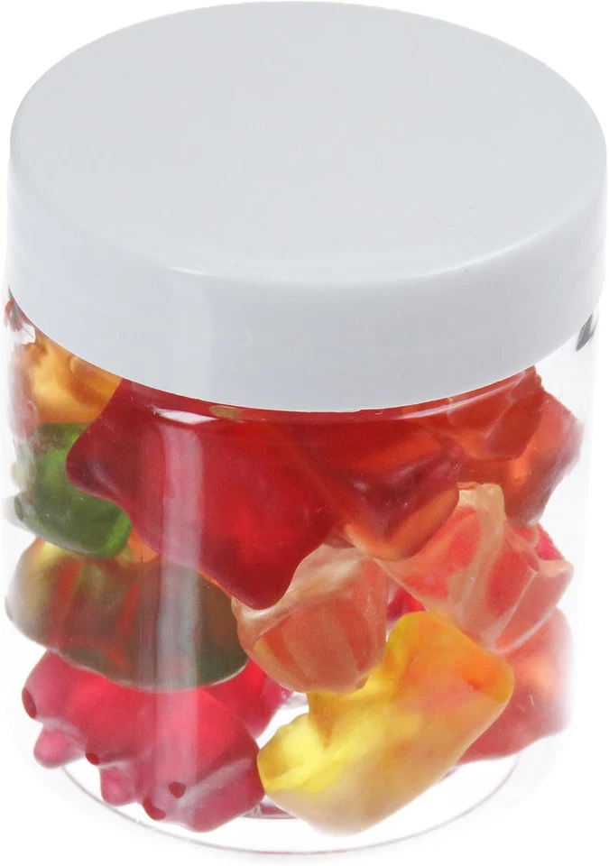 75 Ml Contenitori PET, Trasparente, Con Coperchio in Plastica, Bianco, 10 Pezzi - Immagine 2 di 4