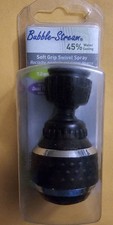 Bubble-Stream 1.2 GPM Soft Grip Water-Saving Swivel Spray Aerator Black