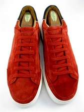 Allen Edmonds "OLIVER" Slip-On Stretch Lace Sneakers 10 D RED Suede(686N)