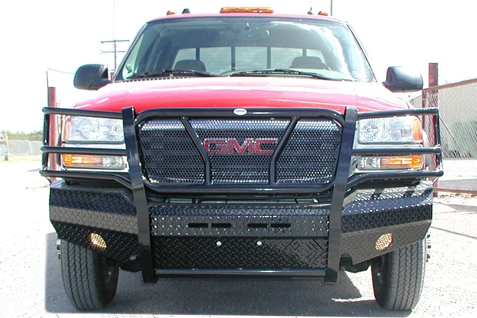 For GMC Sierra 2500 HD 03-06 Bumper Original Series Full Width Black Powder - Imagem 3 de 4