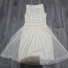 BNWT Miss Selfridge Cream Ivory Sequins Dress with lining. UK 8. Cost £45