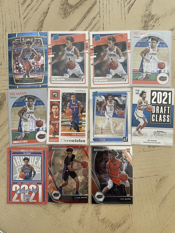 2021 NBA Basketball Tre Mann Rookie Card Lot