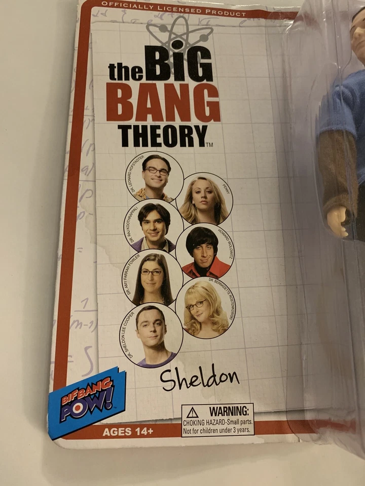 Figura de acción The Big Bang Theory Sheldon Cooper de 8 pulgadas en camisa de Batman vintage Foto 2 de 4