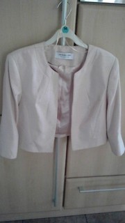 Jacques Vert Size 14 Cream/Beige Jacket Wedding/Occasion