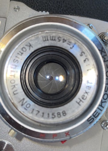 Near Mint Konica II B-m Rangefinder Film Camera Hexanon 45mm F/3.5 From Japan - Picture 10 of 11