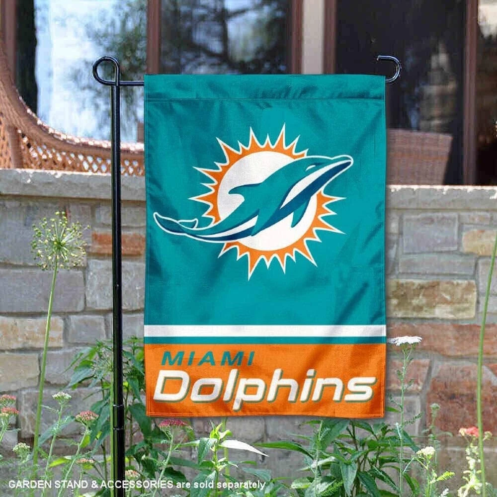Miami Dolphins Double Sided football Garden Flag New In Package