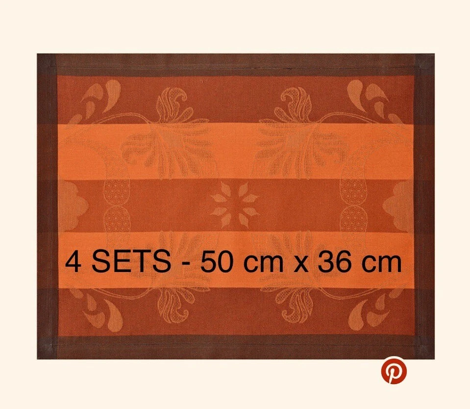 - 63 % NAPPE BENGALE TIGRE 174x174cm + 4 SETS ASSORTIS - LE JACQUARD FRANCAIS - Photo 4/4