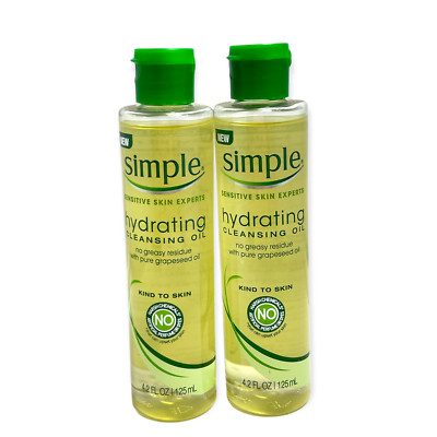 Simple Sensitive Skin Experts Hydrating Cleansing Oil 4.2oz./125ml LOT OF 2